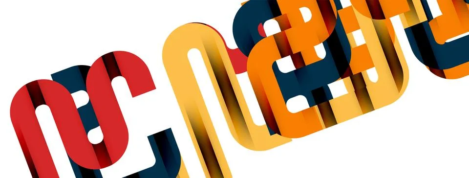 Dynamic waves, flowing lines, stripes vector geometric elements minimal pattern 스톡 일러스트