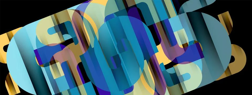 Dynamic waves, flowing lines, stripes vector geometric elements minimal pattern Illustrazione stock