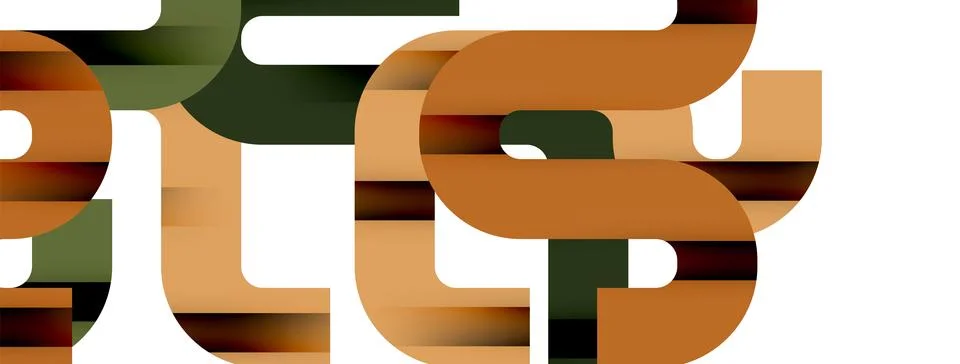 Dynamic waves, flowing lines, stripes vector geometric elements minimal pattern Illustrazione stock