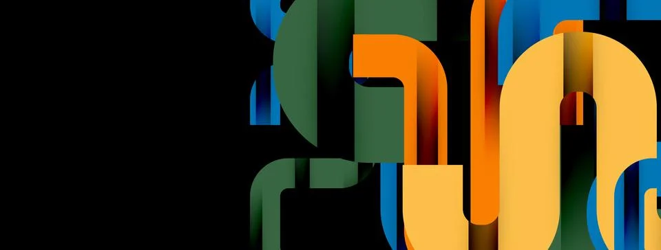 Dynamic waves, flowing lines, stripes vector geometric elements minimal pattern Illustrazione stock