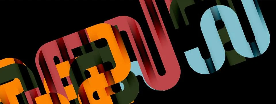 Dynamic waves, flowing lines, stripes vector geometric elements minimal pattern Illustrazione stock