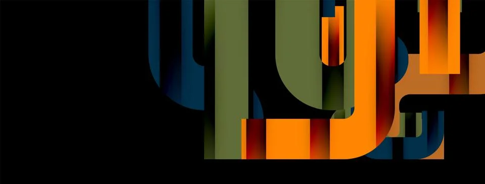 Dynamic waves, flowing lines, stripes vector geometric elements minimal pattern 스톡 일러스트