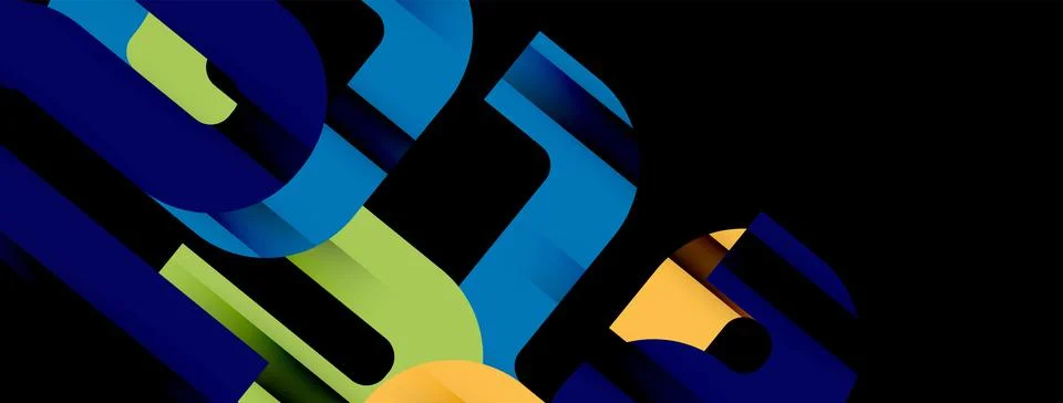 Dynamic waves, flowing lines, stripes vector geometric elements minimal pattern イラスト素材