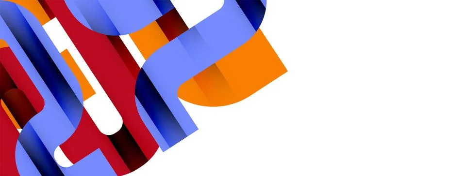 Dynamic waves, flowing lines, stripes vector geometric elements minimal pattern Illustrazione stock