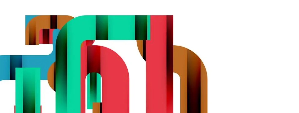 Dynamic waves, flowing lines, stripes vector geometric elements minimal pattern Illustrazione stock
