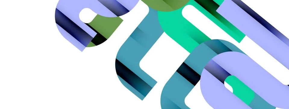 Dynamic waves, flowing lines, stripes vector geometric elements minimal pattern Stock Illustration