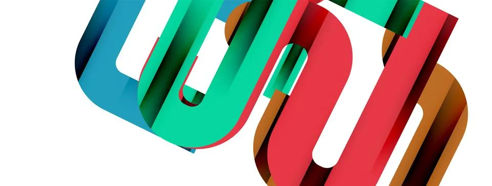 Dynamic waves, flowing lines, stripes vector geometric elements minimal pattern Illustrazione stock