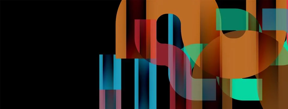 Dynamic waves, flowing lines, stripes vector geometric elements minimal pattern Illustrazione stock