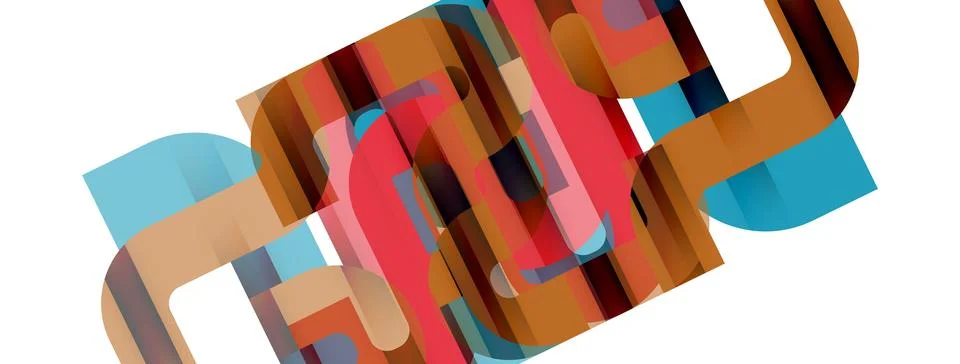 Dynamic waves, flowing lines, stripes vector geometric elements minimal pattern Stock Illustration