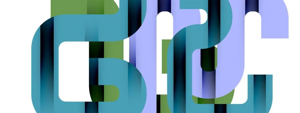 Dynamic waves, flowing lines, stripes vector geometric elements minimal pattern Illustrazione stock