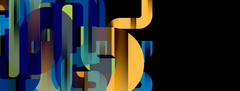 Dynamic waves, flowing lines, stripes vector geometric elements minimal pattern Illustrazione stock