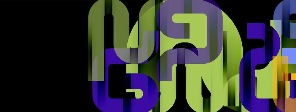 Dynamic waves, flowing lines, stripes vector geometric elements minimal pattern Illustrazione stock