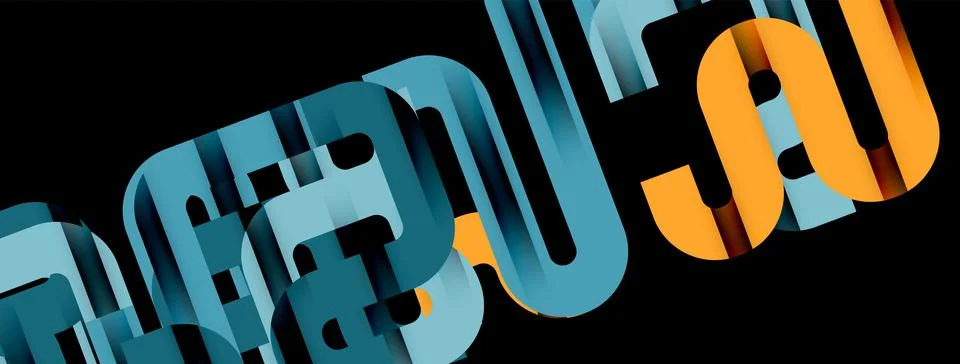 Dynamic waves, flowing lines, stripes vector geometric elements minimal pattern Illustrazione stock
