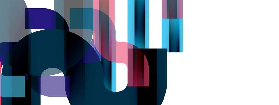 Dynamic waves, flowing lines, stripes vector geometric elements minimal pattern Illustrazione stock