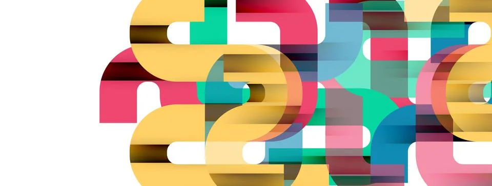 Dynamic waves, flowing lines, stripes vector geometric elements minimal pattern Illustrazione stock