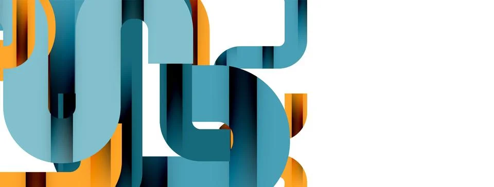 Dynamic waves, flowing lines, stripes vector geometric elements minimal pattern Stock Illustration