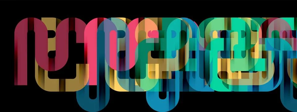 Dynamic waves, flowing lines, stripes vector geometric elements minimal pattern Illustrazione stock