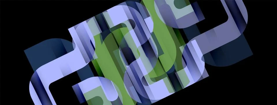 Dynamic waves, flowing lines, stripes vector geometric elements minimal pattern Illustrazione stock