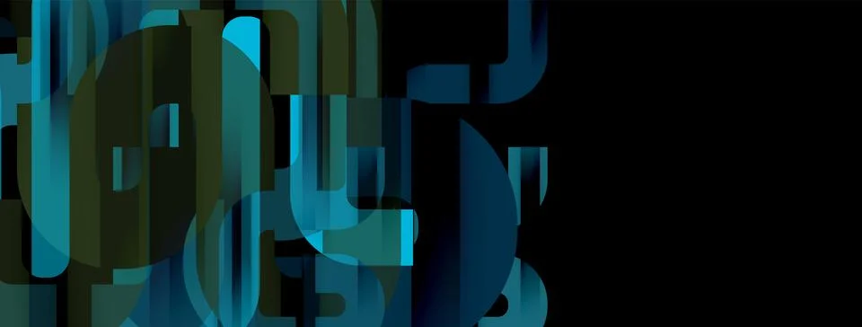 Dynamic waves, flowing lines, stripes vector geometric elements minimal pattern Stockillustratie