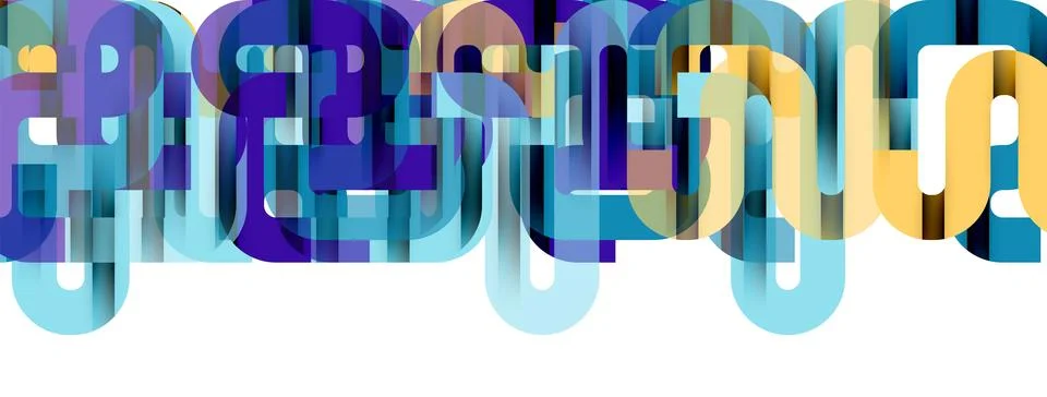 Dynamic waves, flowing lines, stripes vector geometric elements minimal pattern Illustrazione stock