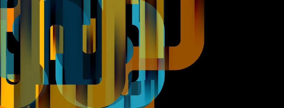 Dynamic waves, flowing lines, stripes vector geometric elements minimal pattern Illustrazione stock