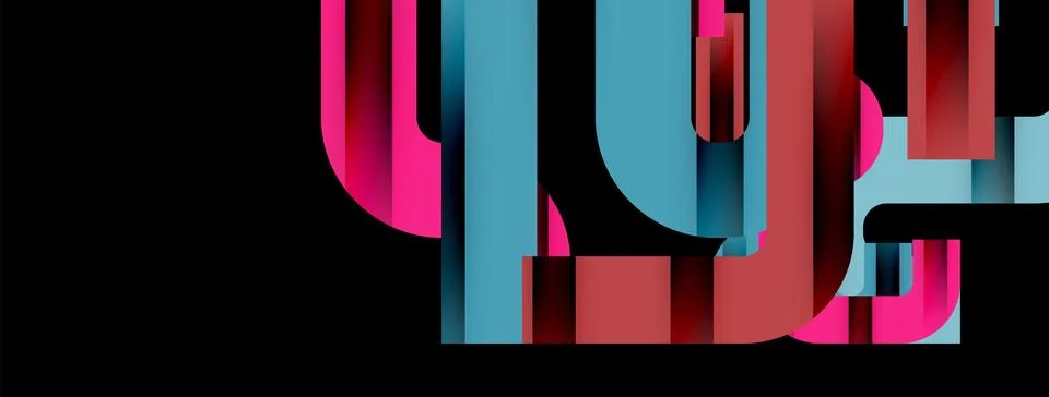 Dynamic waves, flowing lines, stripes vector geometric elements minimal pattern 스톡 일러스트