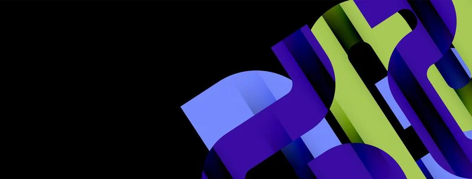 Dynamic waves, flowing lines, stripes vector geometric elements minimal pattern Illustrazione stock