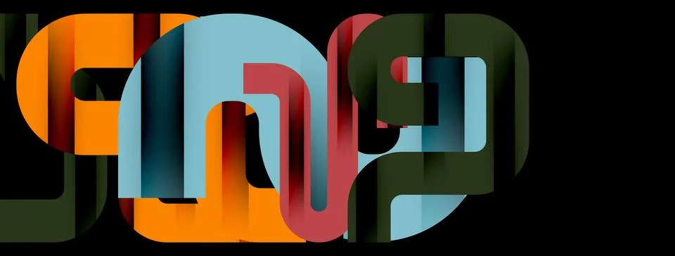 Dynamic waves, flowing lines, stripes vector geometric elements minimal pattern イラスト素材