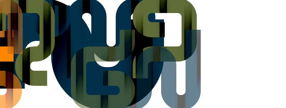 Dynamic waves, flowing lines, stripes vector geometric elements minimal pattern Illustrazione stock