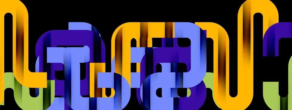 Dynamic waves, flowing lines, stripes vector geometric elements minimal pattern イラスト素材