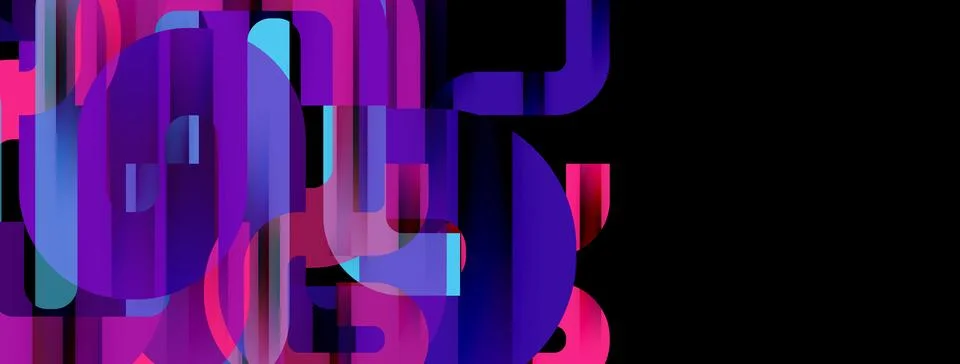Dynamic waves, flowing lines, stripes vector geometric elements minimal pattern Illustrazione stock