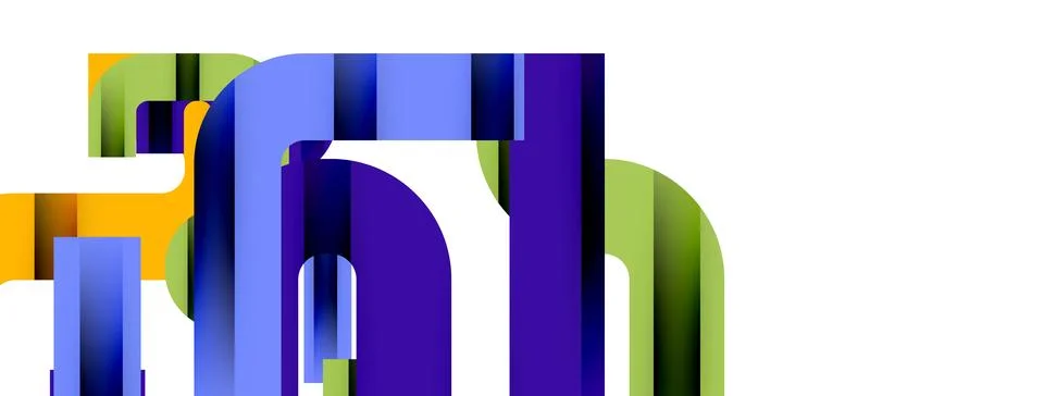 Dynamic waves, flowing lines, stripes vector geometric elements minimal pattern Stock Illustration