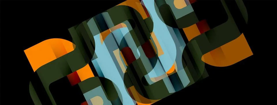 Dynamic waves, flowing lines, stripes vector geometric elements minimal pattern Stockillustratie