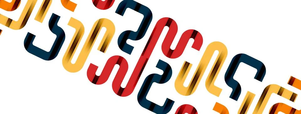 Dynamic waves, flowing lines, stripes vector geometric elements minimal pattern 스톡 일러스트