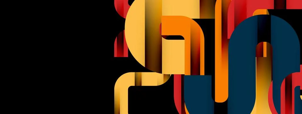 Dynamic waves, flowing lines, stripes vector geometric elements minimal pattern 스톡 일러스트