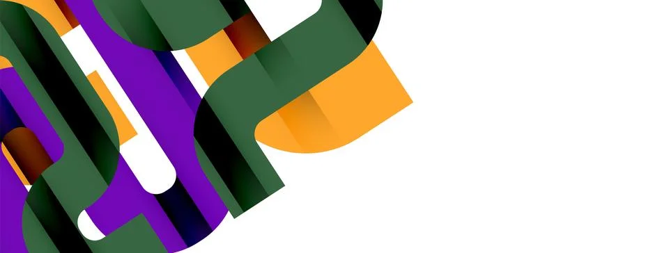 Dynamic waves, flowing lines, stripes vector geometric elements minimal pattern イラスト素材