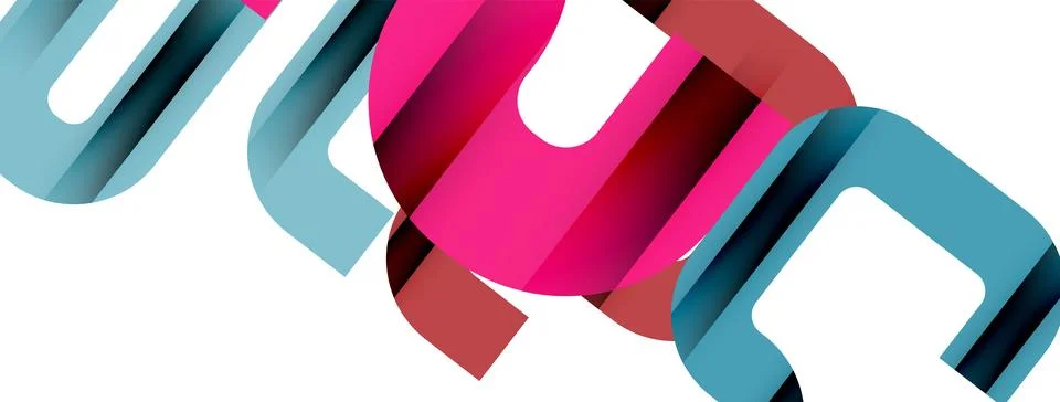 Dynamic waves, flowing lines, stripes vector geometric elements minimal pattern Illustrazione stock