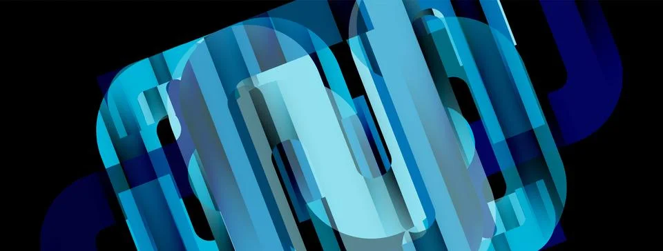 Dynamic waves, flowing lines, stripes vector geometric elements minimal pattern Illustrazione stock