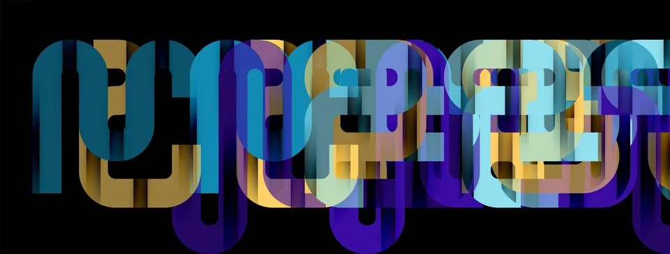 Dynamic waves, flowing lines, stripes vector geometric elements minimal pattern Illustrazione stock