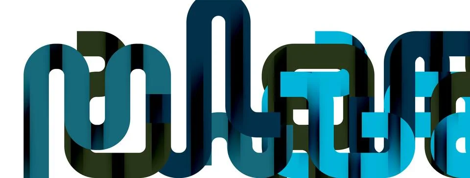 Dynamic waves, flowing lines, stripes vector geometric elements minimal pattern Illustrazione stock