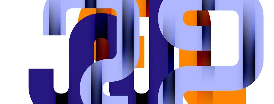 Dynamic waves, flowing lines, stripes vector geometric elements minimal pattern Stockillustratie