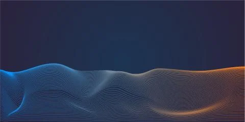 Dynamic waves Illustrazione stock