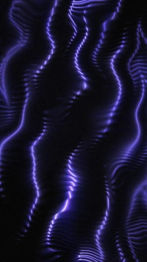 Dynamic waves of purple and blue light create an enchanting abstract Stock Footage 314622467