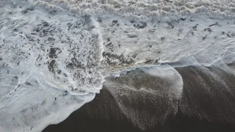 Dynamic Waves Sea Emotion at Sunset with Motion Stock Footage 133377932