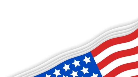 Dynamic Waving American Flag Background for Patriotic Celebrations, Indepen.. Stock Footage 340036487