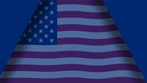 Dynamic Waving American Flag Background for National Aviation Day. Stock Illustration