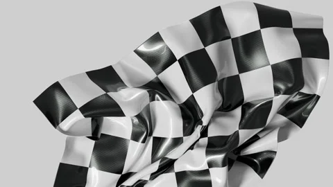 Dynamic Waving Checkered Flag Race Finish Line Success Speed Concept 스톡 동영상 343757176