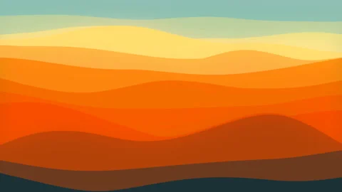 Dynamic wavy background with flowing trendy gradients. 3d render loop animation Stock Footage 155293331