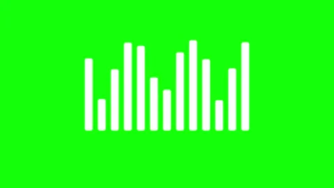 Dynamic White Audio Equalizer Bars Animation on Green Screen for Music Visu.. Stock Footage 335626784