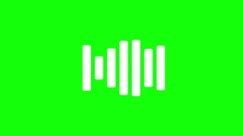 Dynamic white audio equalizer bars animating on a vibrant green screen back.. Stock Footage 341530509